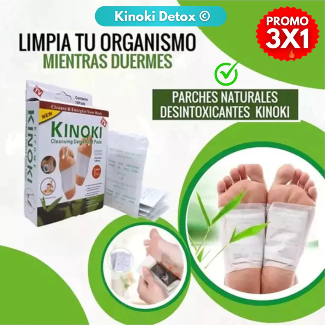 ¡PROMO 3x1! Kinoki Detox Parche desintoxicación