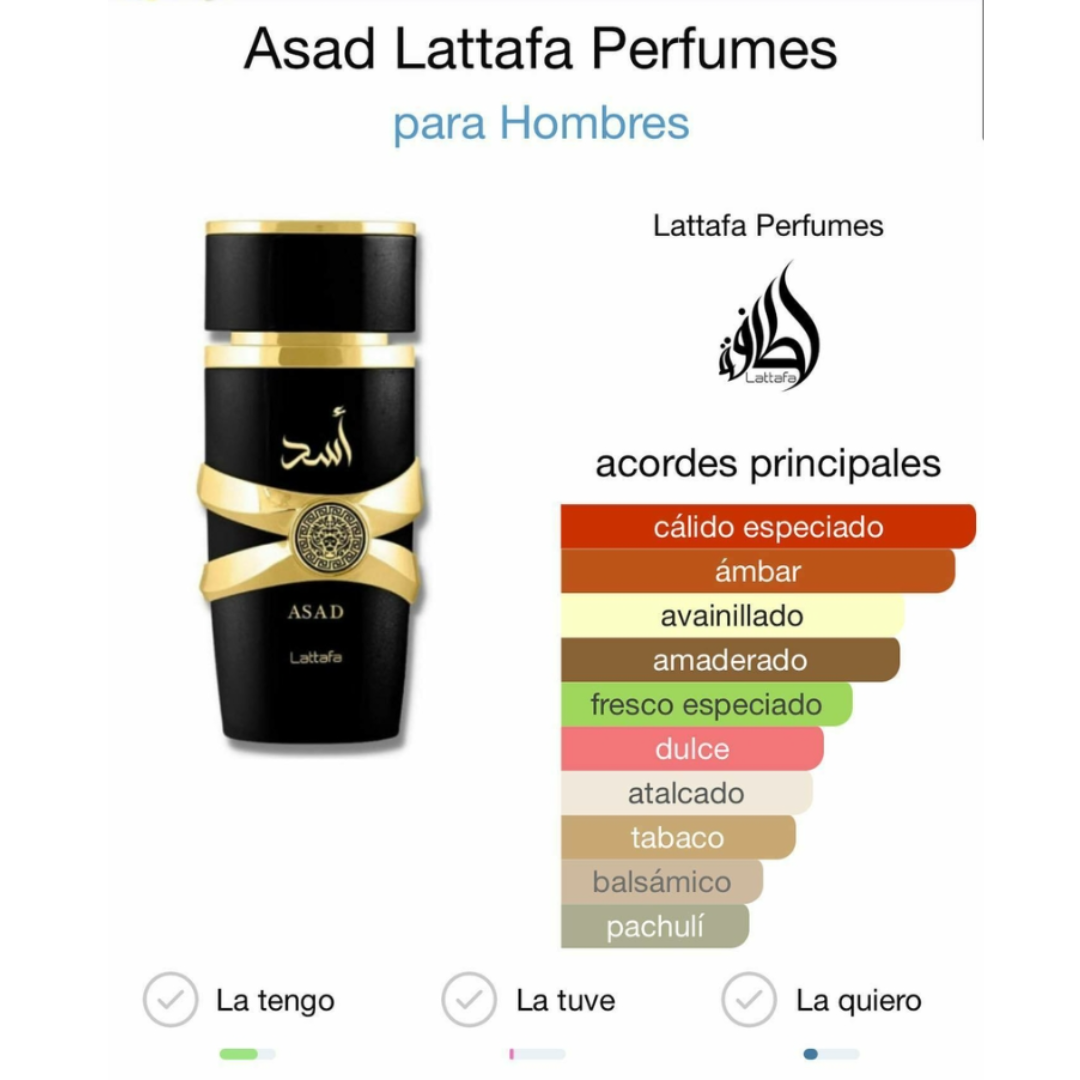 3x1 PERFUMES ÁRABES ERBA PURA - LATTAFA ASAD - CLUB DE NUIT